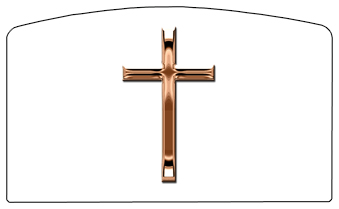 DACRO-510-BZ-WT Bronze Single Cross White